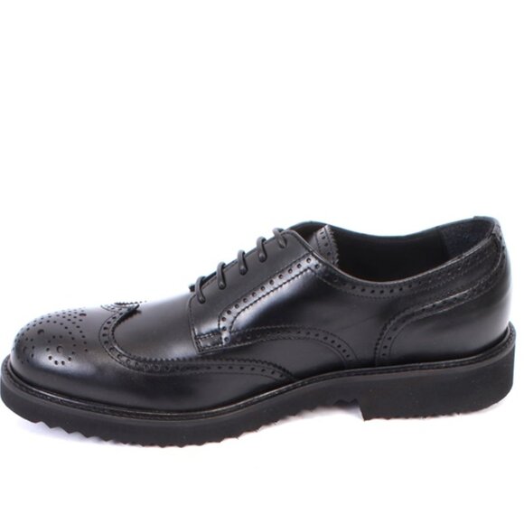 Giovanni Conti 983 Black Leather Classic Lace-Up Dress Shoes - Picture 6 of 8